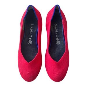 ROTHY’S Red The Flat Knit Round Toe Women’s Shoes Size 9